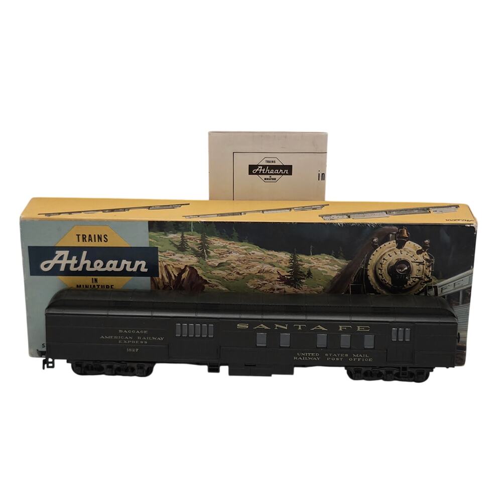 Athearn HO Scale ATSF Baggage Mail Passenger Car In Original Box w/ Instructions